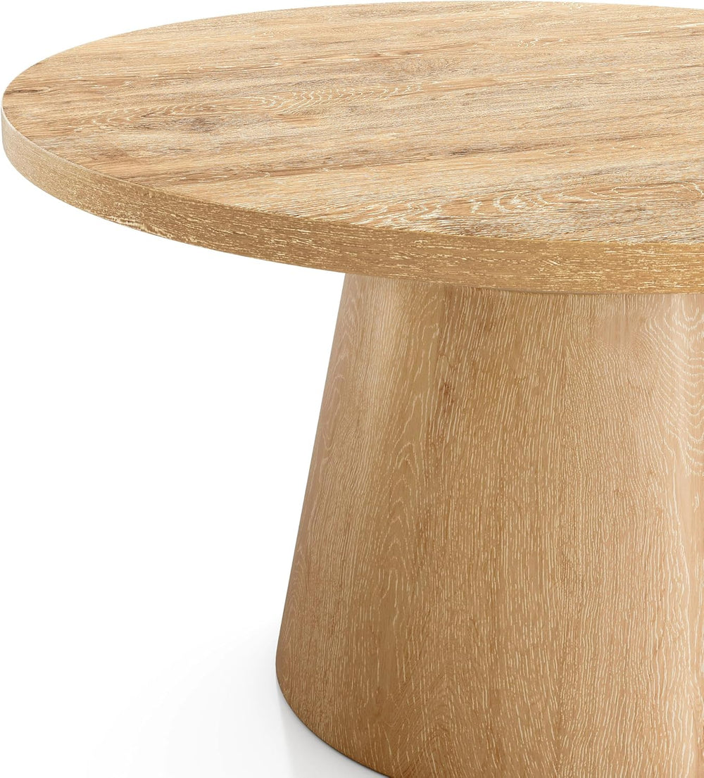 Furniture of America Lestara Modern Solid Wood 3-Piece Brown Round Coffee Tab...