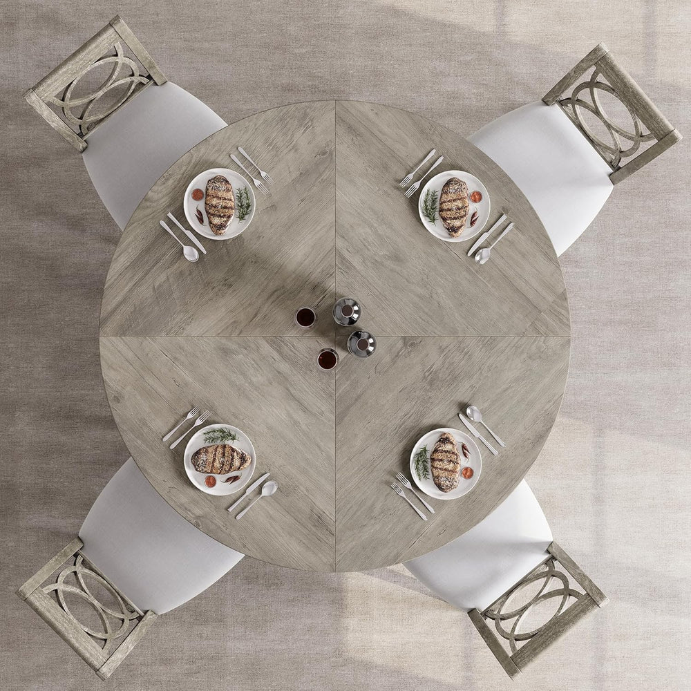 GAOMON 47 Inch Round Dining Table for 4-6 People, Circle Dinner Table with Wo...