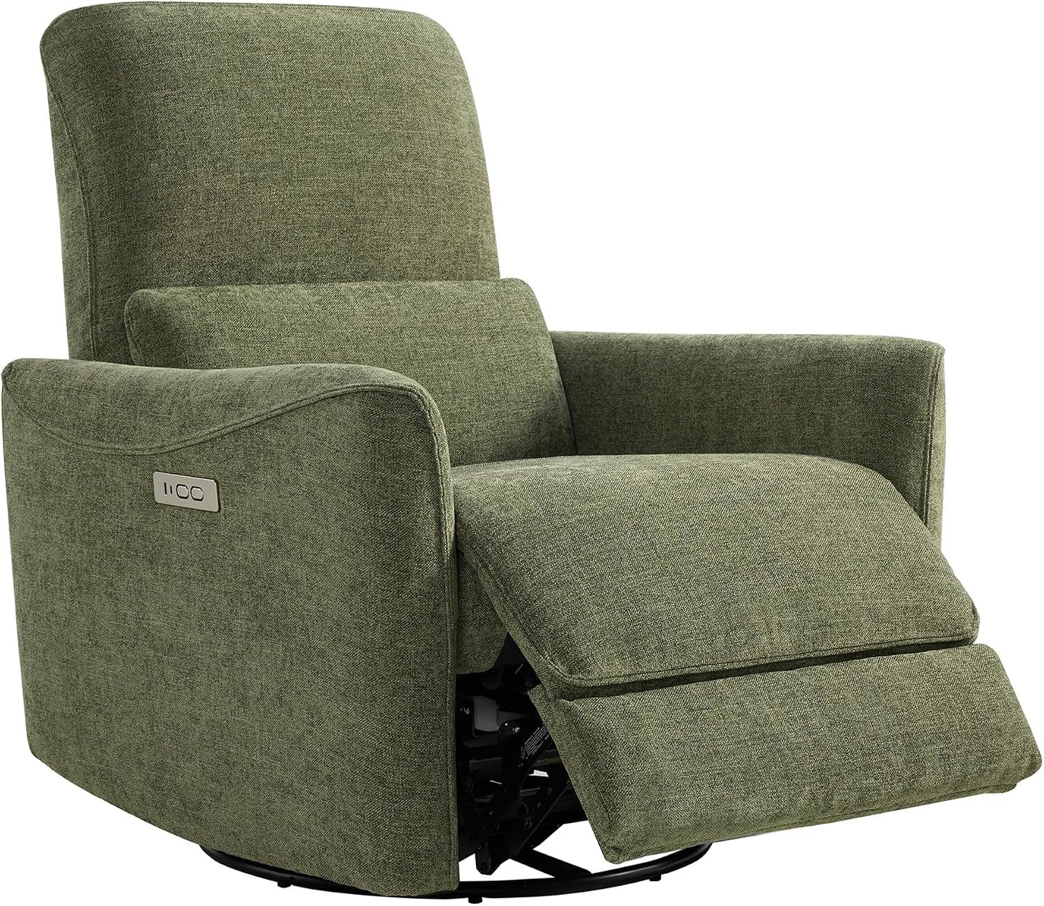 CHITA Power Swivel Glider Recliner Chair, Nursery Glider, Medium, Green | FSC Certified Upholstery Rocking Chair, Lumbar Support, Reclining Chair for Living Room / Nursery