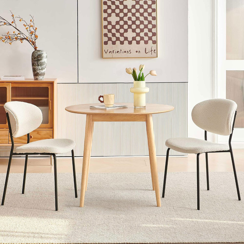 3-Piece Small Round Bistro Table & Chairs Set for 2, Space Saving Kitchen...