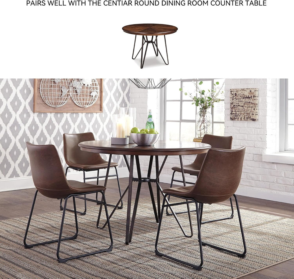 Signature Design by Ashley Centiar Mid-Century Dining Chair Set of 2, Brown |...