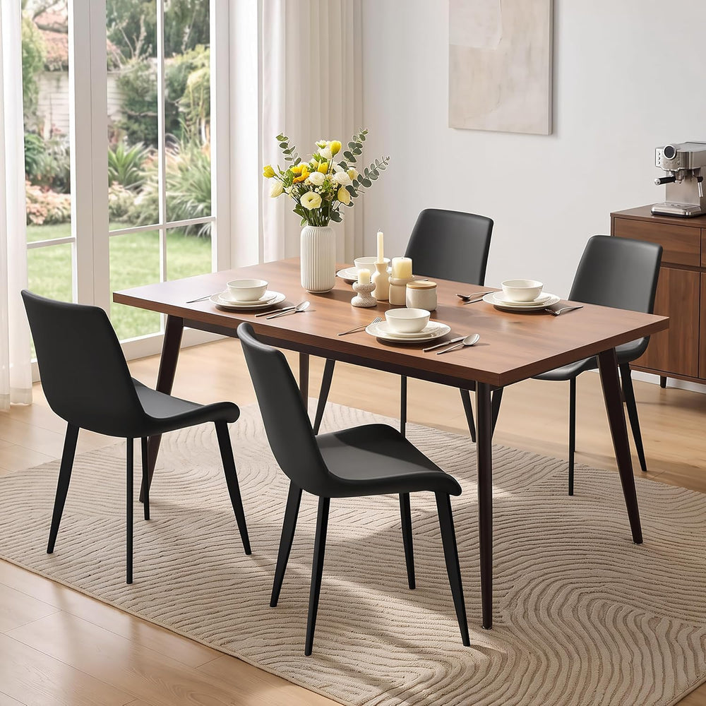 Modern Dining Chairs Set of 6, PU Leather Dining Room Chairs, Upholstered Kit...