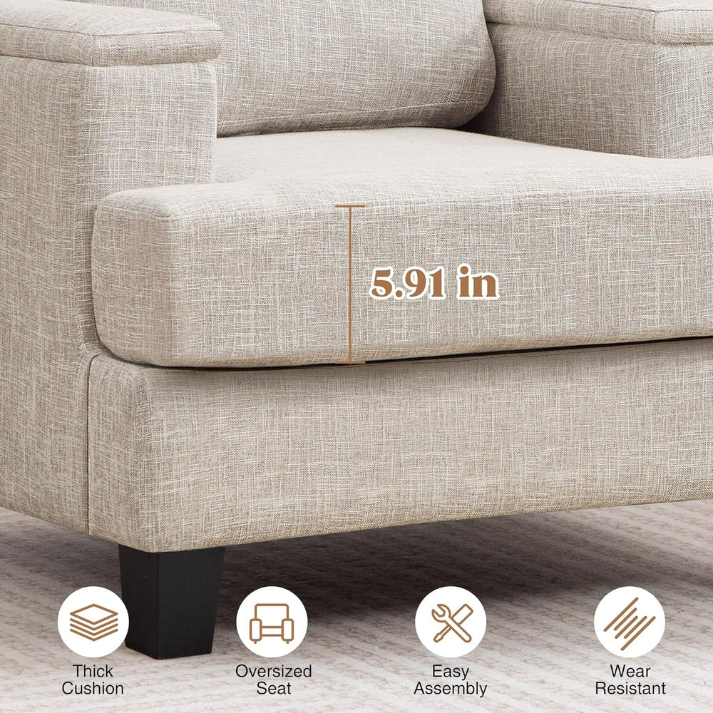 Accent Chairs Set of 2 with Armrest Storage, Modern Reading Living Room Chair...