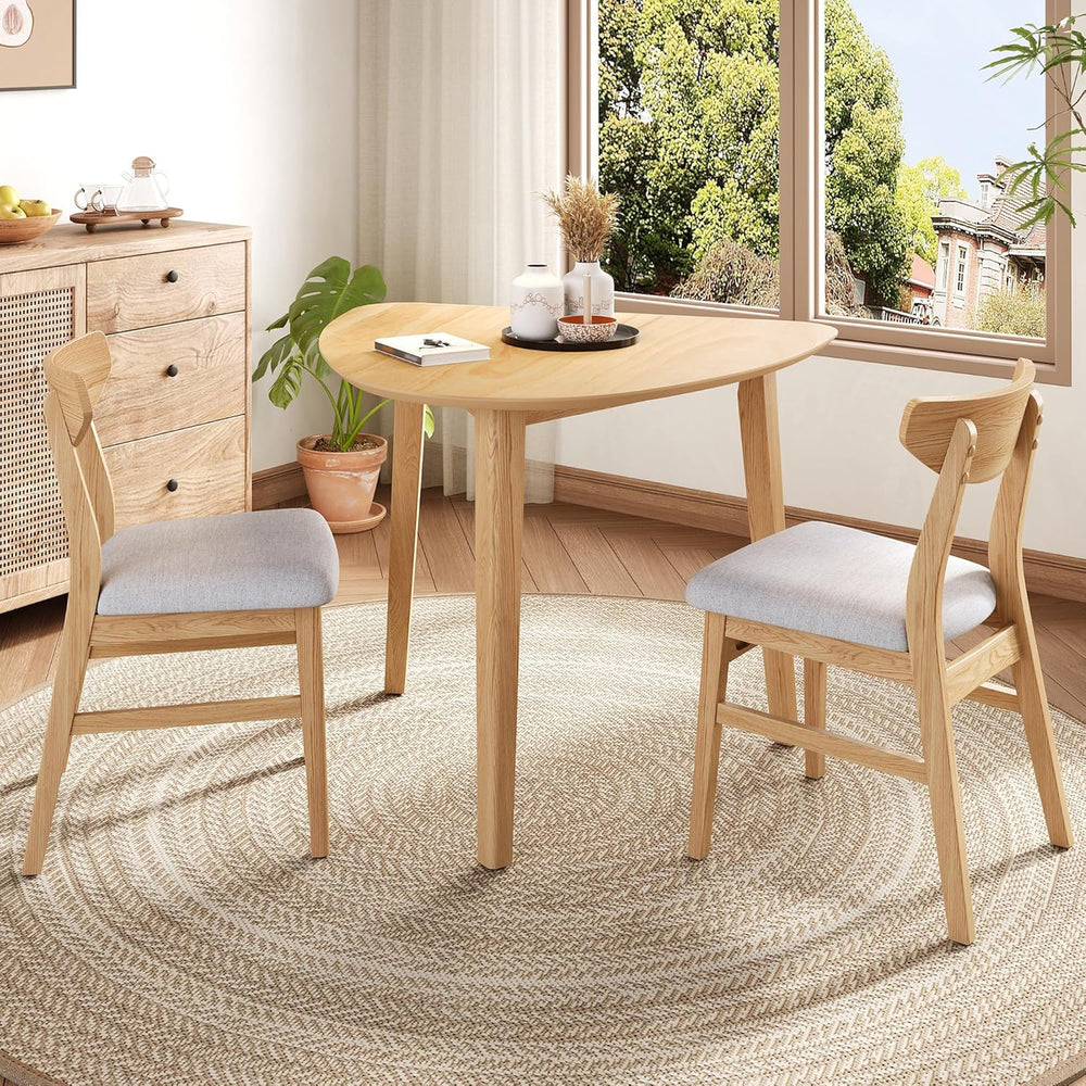 Triangular Wood Table - 35.91" Modern Space-Saving Geometric Side Table ...