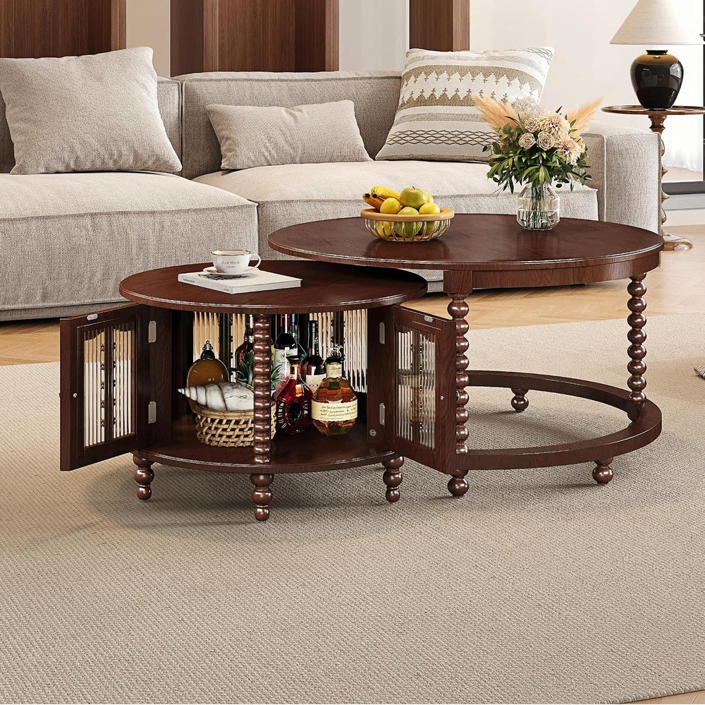 32" Vintage Designed Stacking Nesting Tables, Set of Nesting Tables with...
