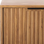 SAFAVIEH Lylia TV Stand for up to 65" Flatscreen – Black & Oak Brown, 4 Doors with Interior Storage, Entertainment Media Console Cabinet (MED9623D)