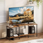 TV Stand, Entertainment Center, Industrial TV Media Console Table with Open Storage Shelves, 2 Tier TV Cabinet for Living Room, Bedroom