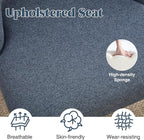 Dining Chair Set of 1,Modern Dining Room Chairs with Thick Cushions,Upholstered Linen Fabric Kitchen Chairs for Kitchen Dining Room DARKBLUE