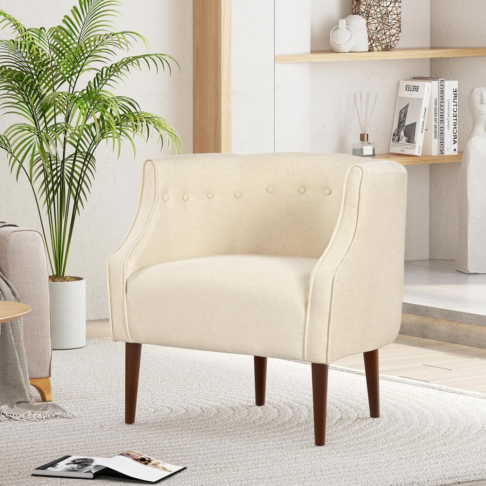 Christopher Knight Home Brandi Mid-Century Modern Fabric Upholstered Accent C...