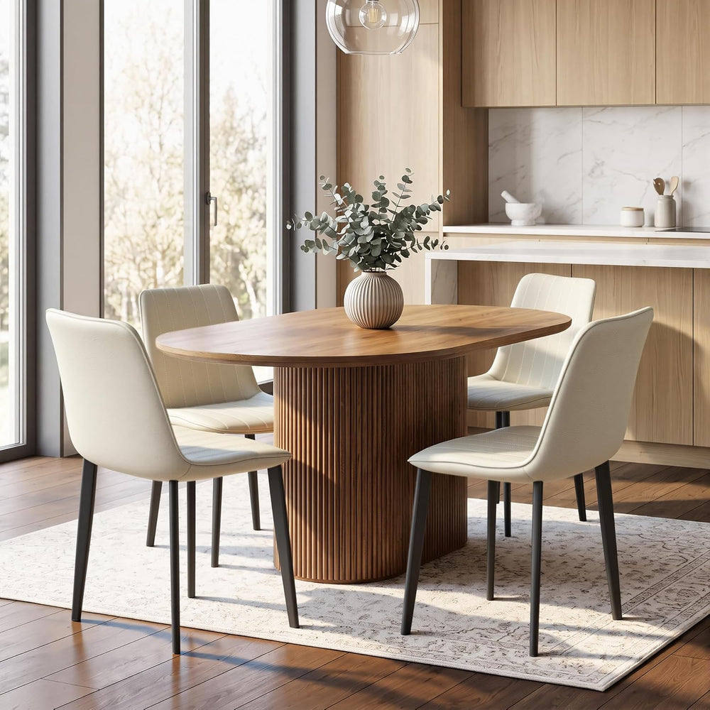 Dining Chairs Set of 4, Leather Modern Kitchen & Dining Room Chairs, Comf...