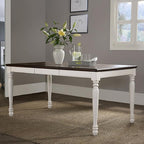 Crosley Furniture Shelby 5-Piece Traditional Dining Table Set for 4, Dinner Tables with Kitchen Chairs, Distressed White
