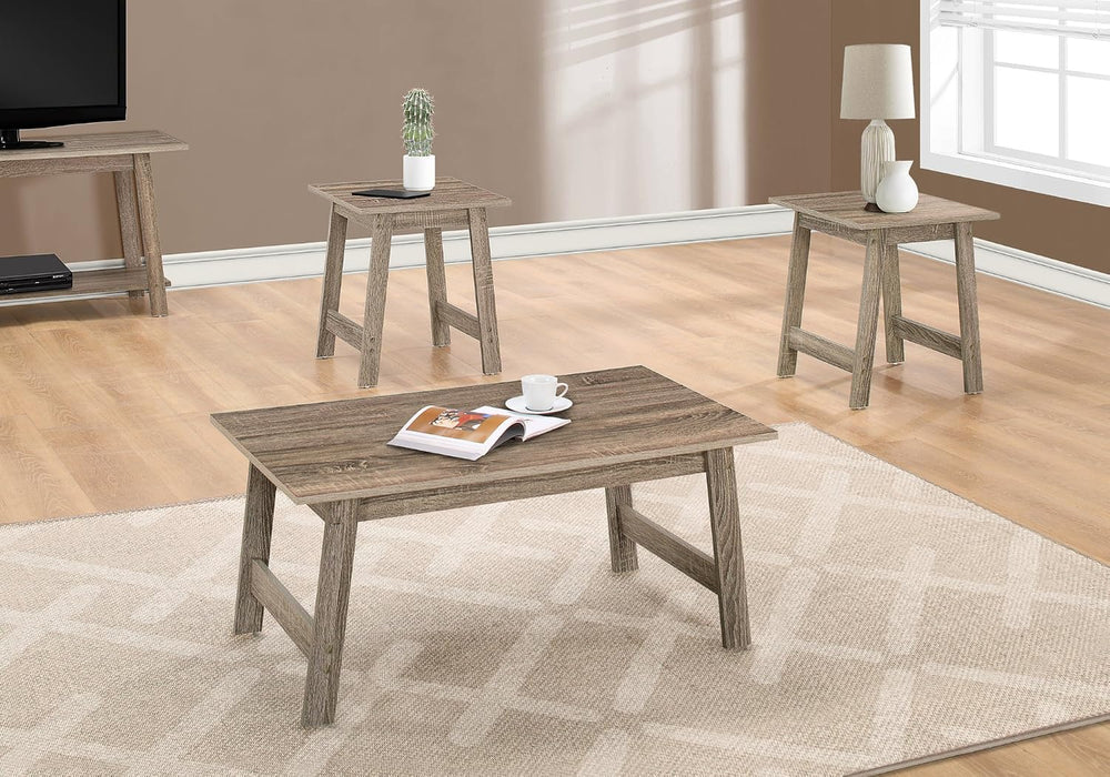 3 Piece Table Set for Living Room: Rectangular Coffee Table (36"W x 20&q...