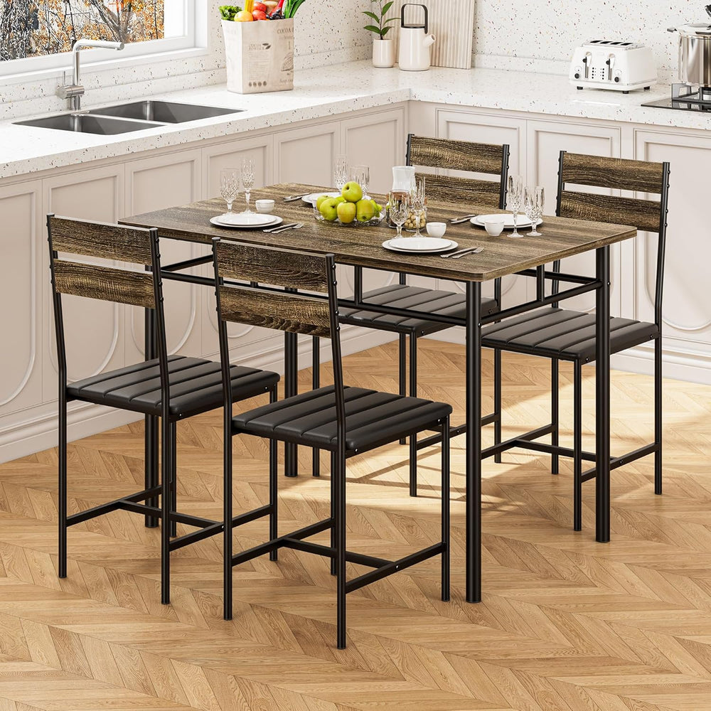 Dining Table Set for 4, Kitchen Table and Chairs for 4