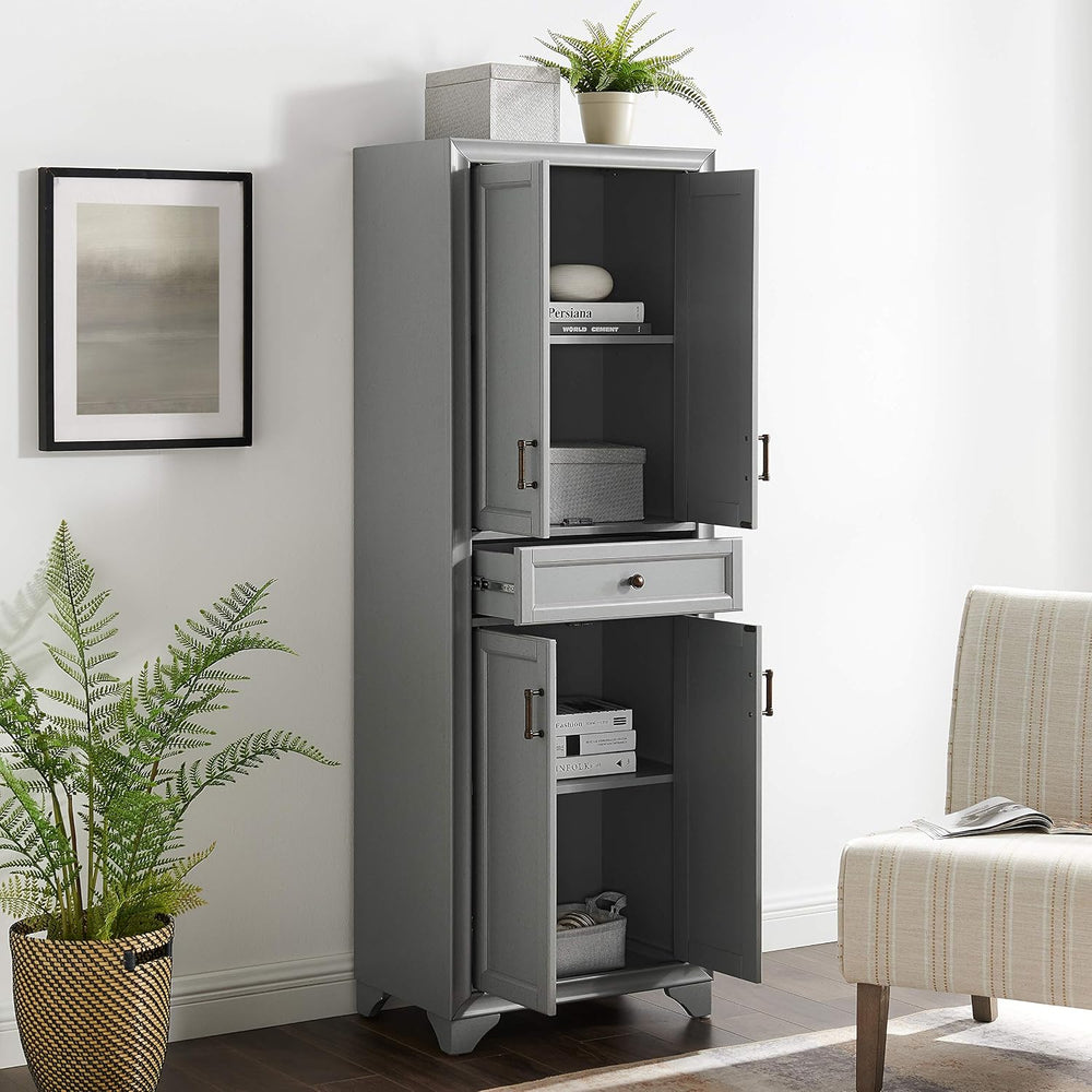 Crosley Furniture Tara Pantry Storage Cabinet with Shelves, Kitchen, Dining, ...