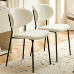 35'' Round Dining Table Set for 4 with Chairs, Mid Century Modern Round Kitchen Table and Chairs Set for Small Space, Compact Dining Table for Apartment Breakfast Nook - White