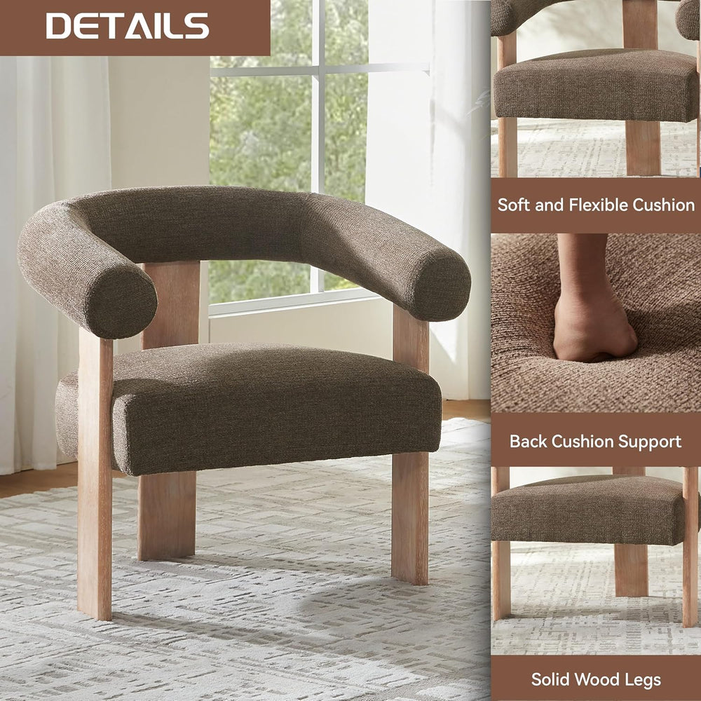 VKNOW Accent Chair Living Room Chairs Set of 2, Modern Upholstered Arm Chair ...