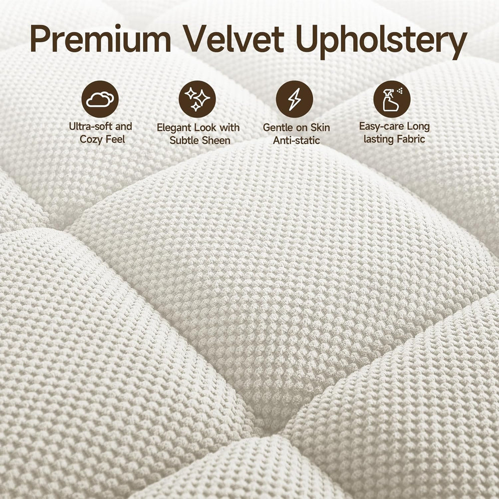Oversized Recliner Chair with Swivel Tray Table, Modern Tufted Linen Fabric S...
