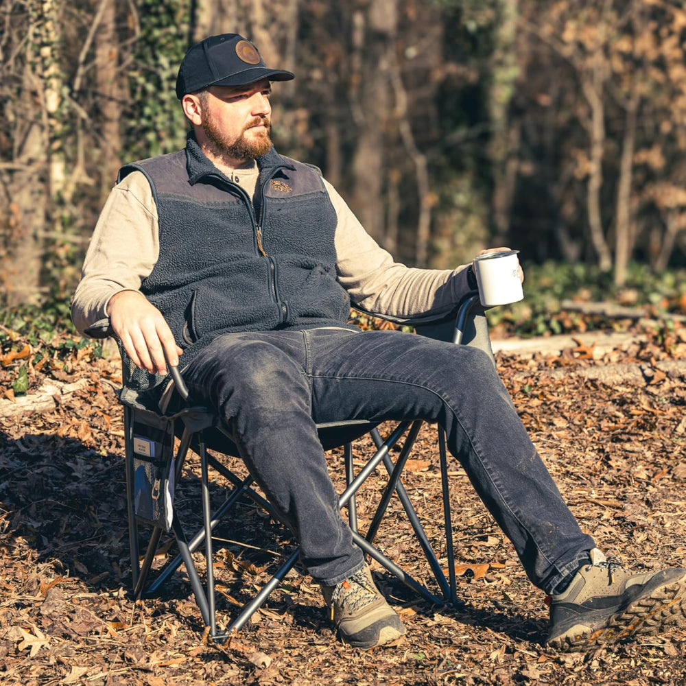 OUTSIDER Oversized Camping Folding Chair, Heavy Duty 500 LBS Portable Foldabl...