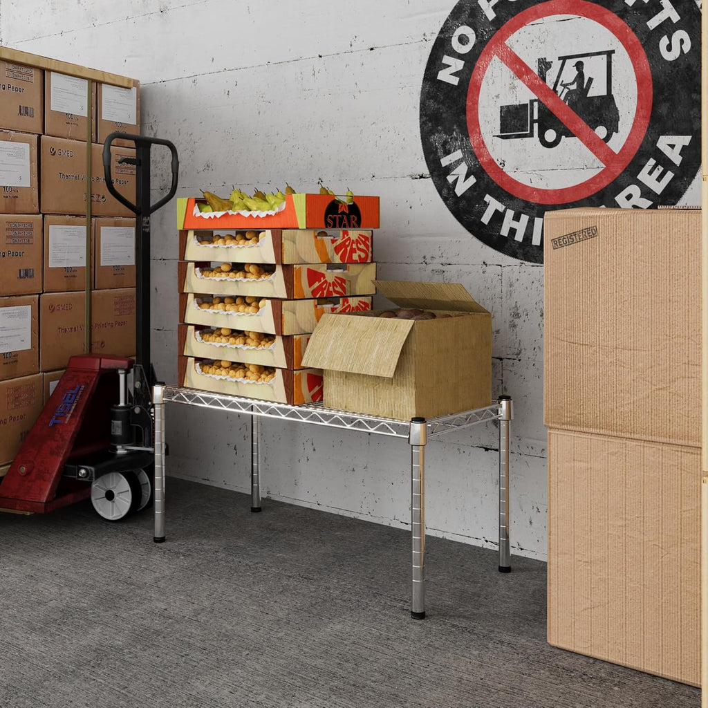 14" Deep x 30" Wide x 14" Height Wire Shelving Kit | 1-Tier | NSF Commercial Storage Rack Unit