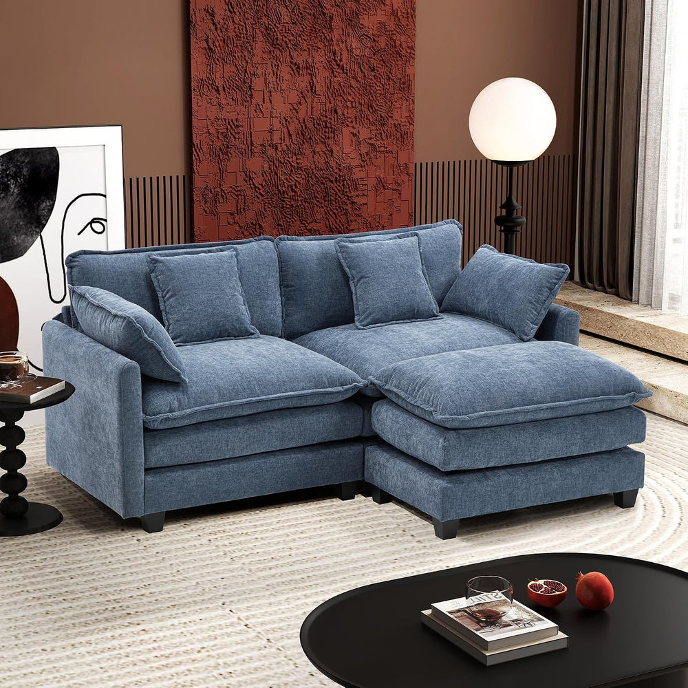Ihanherry 77" L Shaped Modern Sofa Modular Sectional Cloud Couch with Ot...