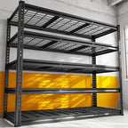 REIBII 3050LBS Garage Shelving Storage Shelves Heavy Duty 5-Tier Adjustable Matel Shelving Easy Assembly Storage Shelf for Garage Basement Warehouse Pantry, 48.2" W X 24.1" D X 72.2" H