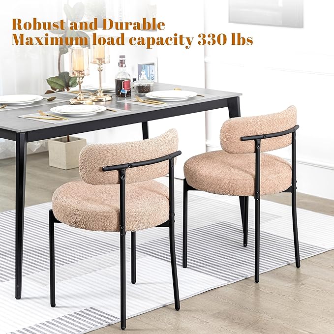 DYHOME Kitchen Chairs Mid-Century Modern Dining Chairs Set of 2, Kitchen Dini...