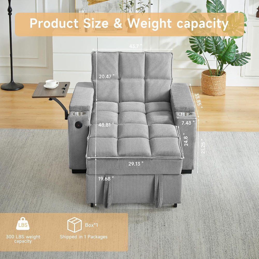 hansones Oversized Recliner Chair for Living Room, Accent Chair with Adjustab...