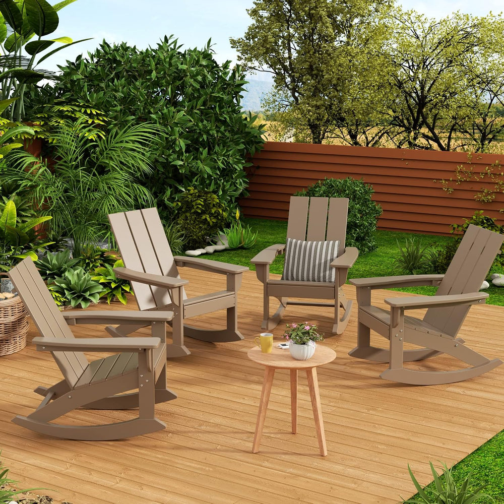 WestinTrends Ashore Patio Rocking Chairs Set of 2, All Weather Poly Lumber Pl...