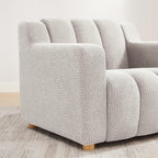 VANOMi Oversized Accent Chair Set of 2, Modern Living Room Chairs, Comfy Boucle Fabric Upholstered Armchair for Bedroom, Office, Waiting Room (Beige)