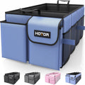 HOTOR Trunk Organizer for Car - Car Organizer, Foldable Trunk organizer for SUVs & Sedans, Sturdy Car Organization for Car Accessories, Tools, Sundries, Blue, 2 Compartments, 23.6"×14.2"×10.6"