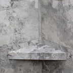 Palisade Vinyl Waterproof Corner Shower Shelf in Silver Lake