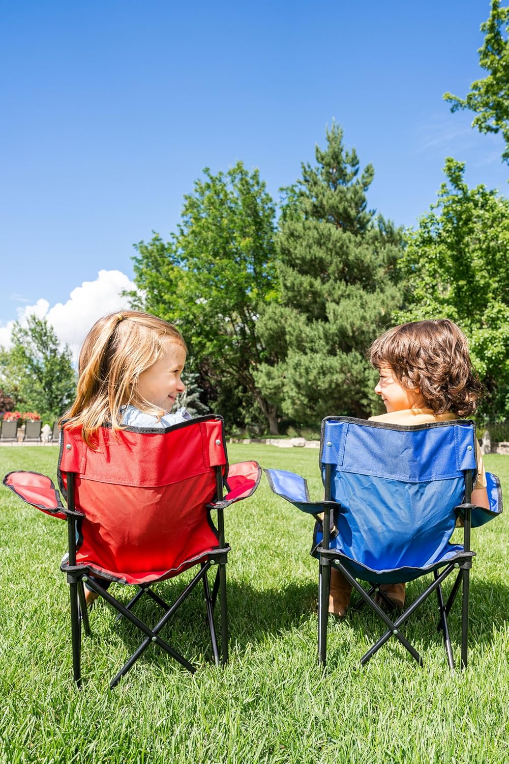 Pacific Play Tents – Kids Folding Chair, 100 lbs. Weight Capacity - Sapphire Blue