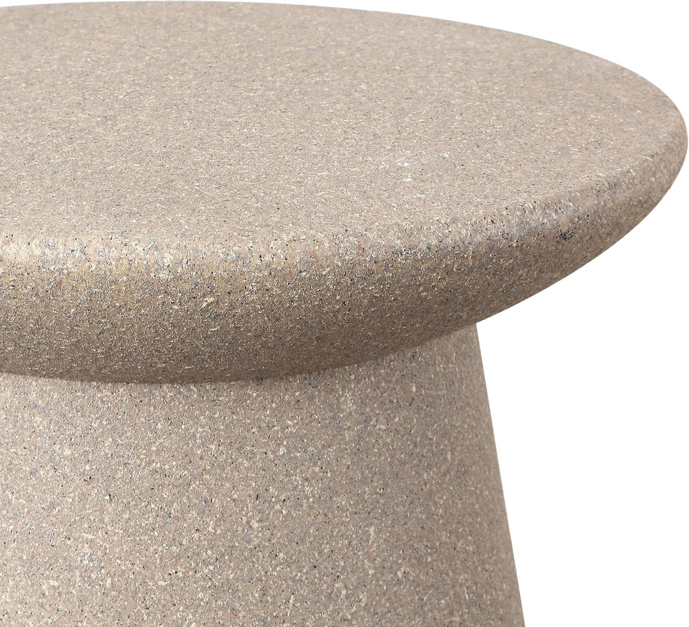 JONATHAN Y Hollie 18" Round Drum Indoor Outdoor Side Table, Light Brown ...