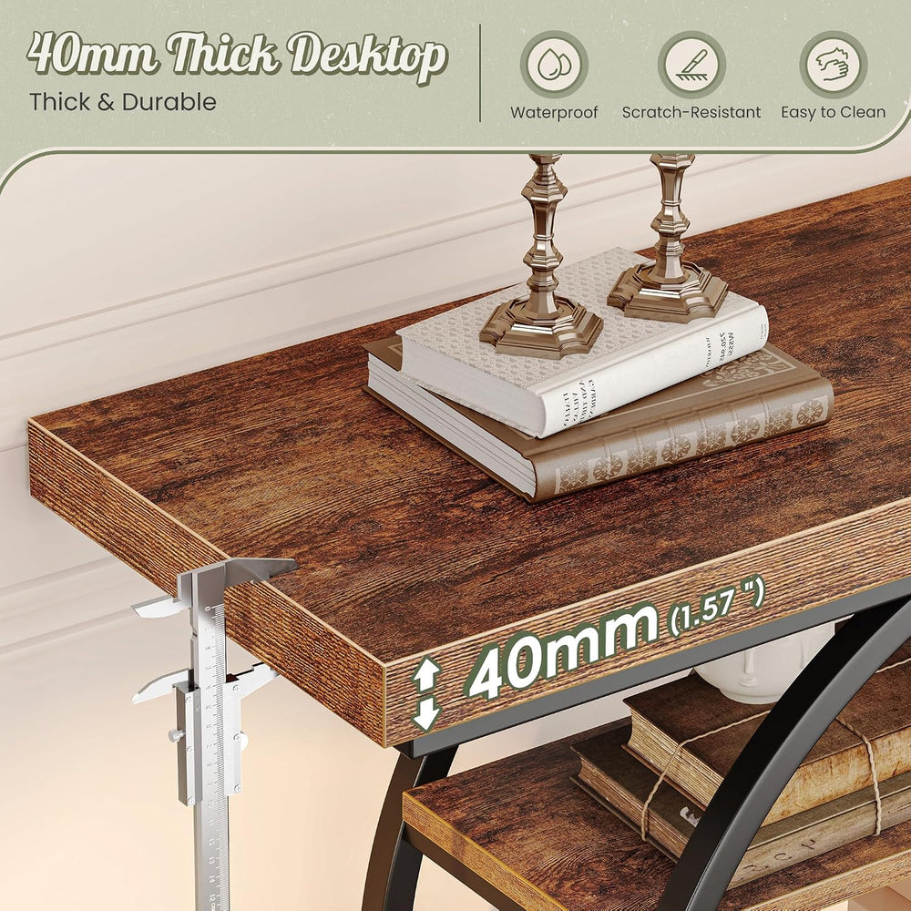 Huuger 41.3 Inch Entryway Table with Artistic Curved Metal Frame,Sofa Table |...