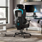 EUREKA ERGONOMIC Typhon Gaming Chair, Ergonomic Office Chair, Home Office Desk Chairs, Gaming Chairs for Adults, Mesh Office Chair, Adjustable Armrest Headrest, Hight Back, BlackBlue