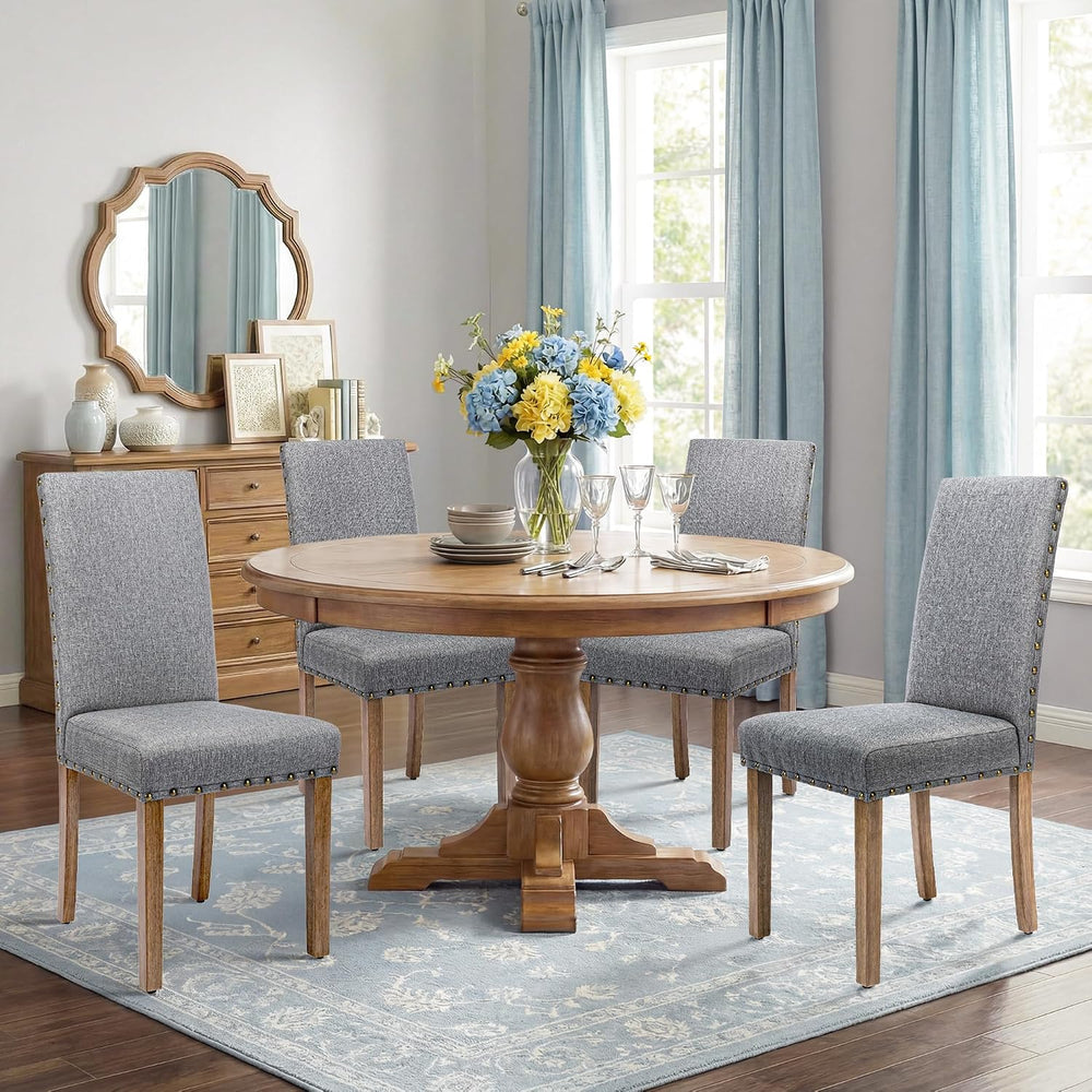 Upholstered Dining Chair Modern Stylish Fabric Kitchen Diner, Set of 4