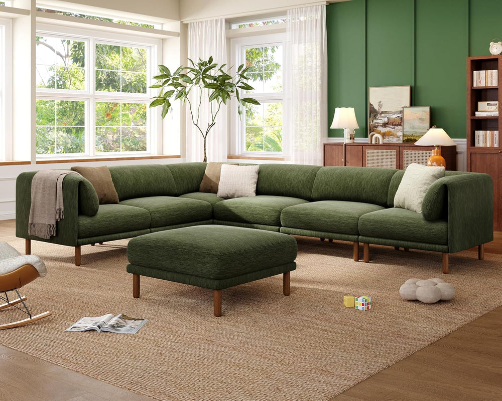 Cloud Sectional Couches for Living Room,Modular Sectional Sofa,Green | Extra ...