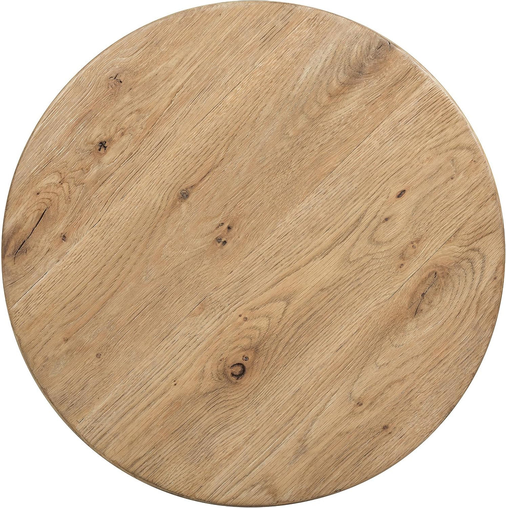 Hooker Driftwood Round End Table in Light Brown Wood Furniture