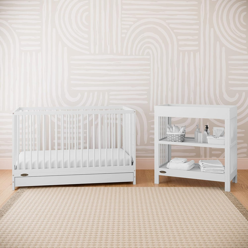 Graco Teddi Changing Table with Water-Resistant Changing Pad (White) - GREENG...