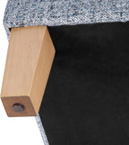 HomePop 22" Medium Tufted Storage Ottoman - Blue Gray Woven Fabric