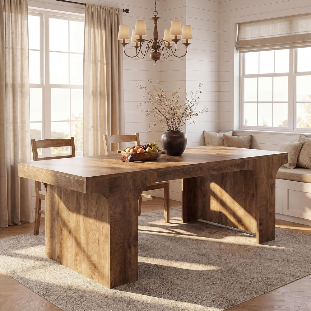 Tribesigns Large Dining Table for 6-8 People, 70.9" Long Wooden Kitchen ...