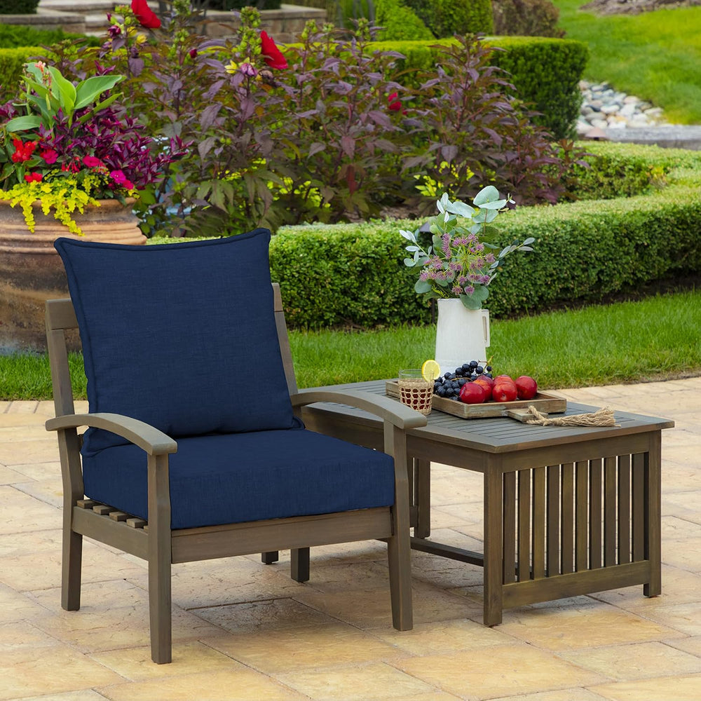 Arden Outdoor Chair Cushions, Patio Furniture, 24x24 Foam Deep Seat, 4 Sets