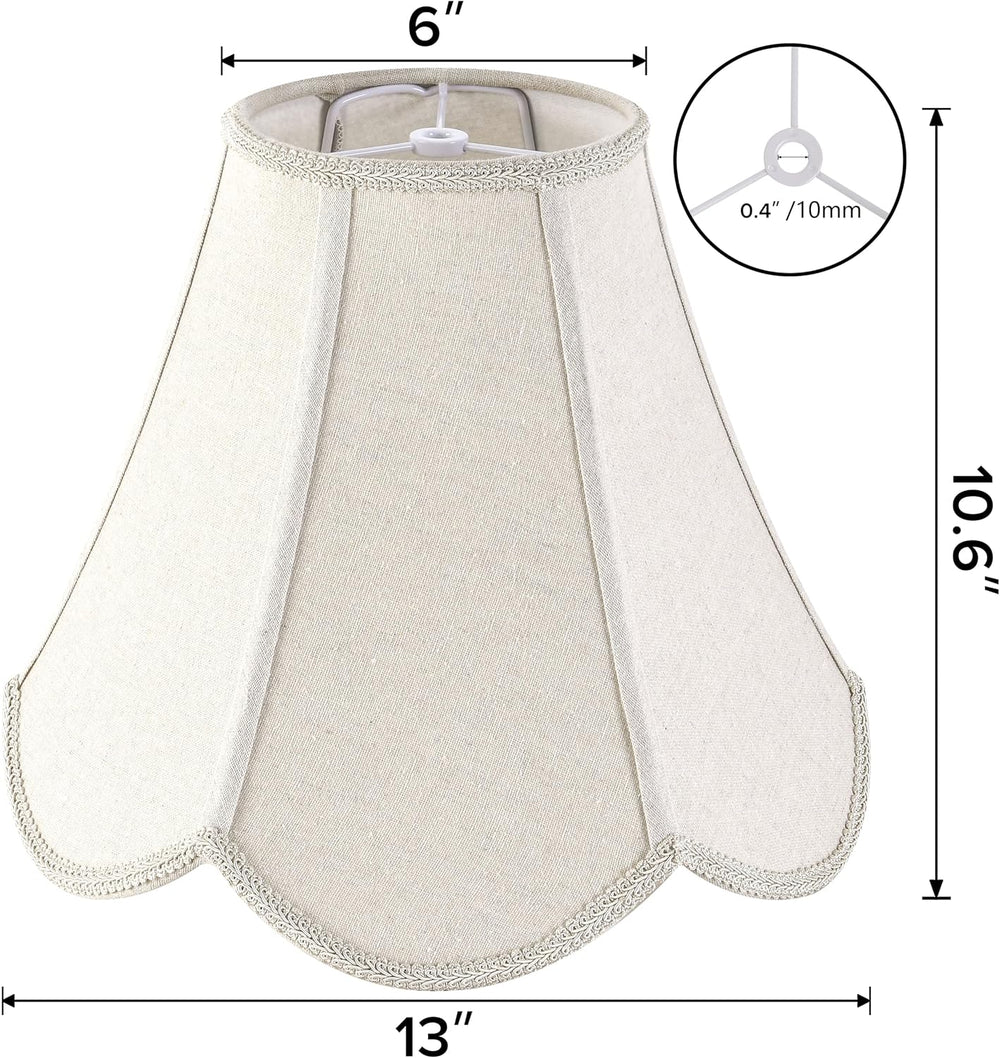 GO&SO Lamp Shades 1Pc,6" x 13" x 10.6",Scalloped Lamp Shad...