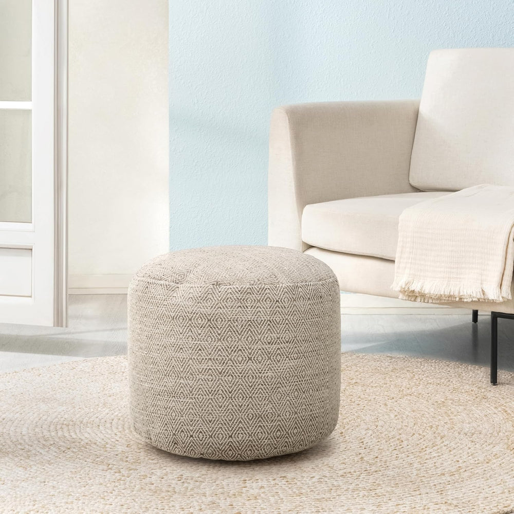 Anji Mountain 17" H x 22" W Handmade Pouf Ottoman for Living Room &...
