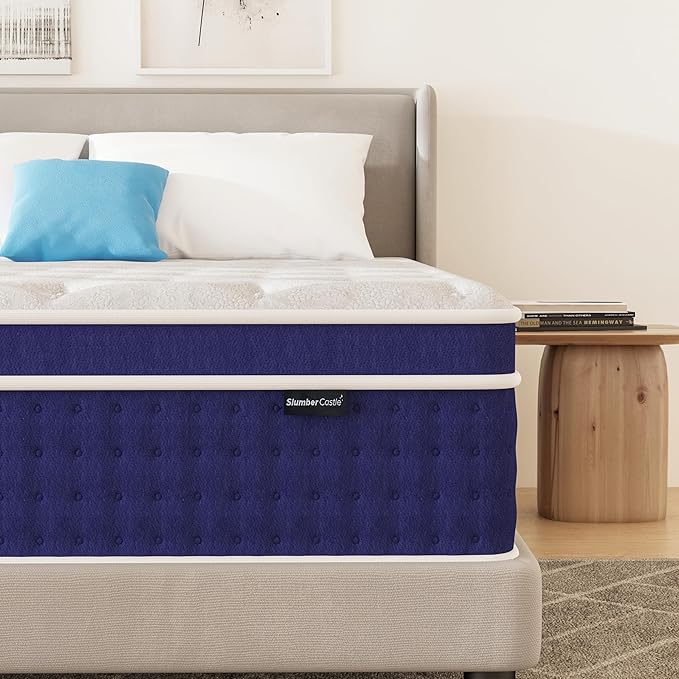 Full Size Mattress, 12 Inch Hybrid Full Mattress in a Box, Gel Memory Foam and Pocket Coils Innerpring Mattresses, Cooler Sleep with Pressure Relief and Support, 54"*75"*12"