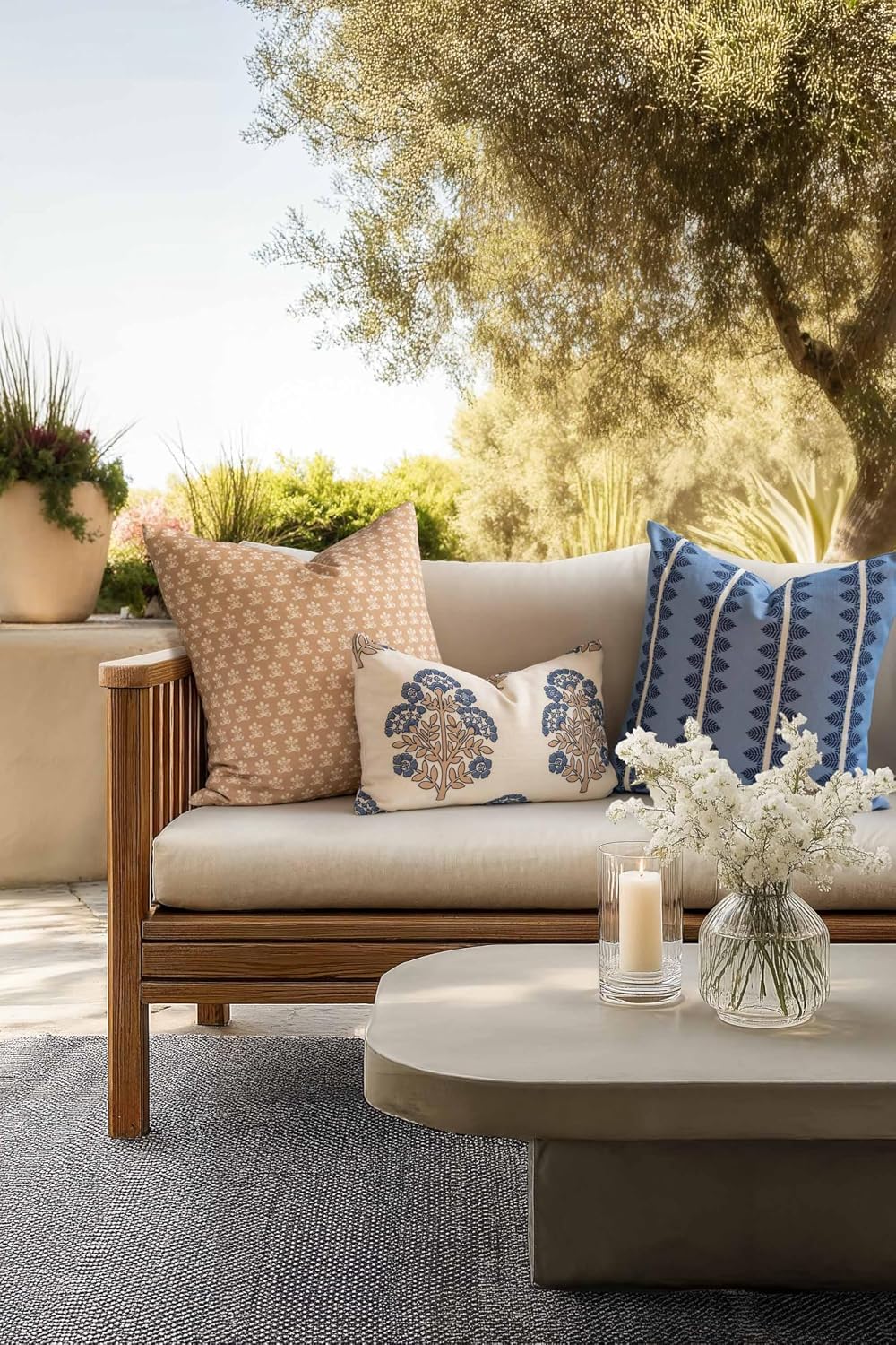 Crumbs Home California Casual Coastal Indoor Outdoor Throw Pillow Cover, 20&q...