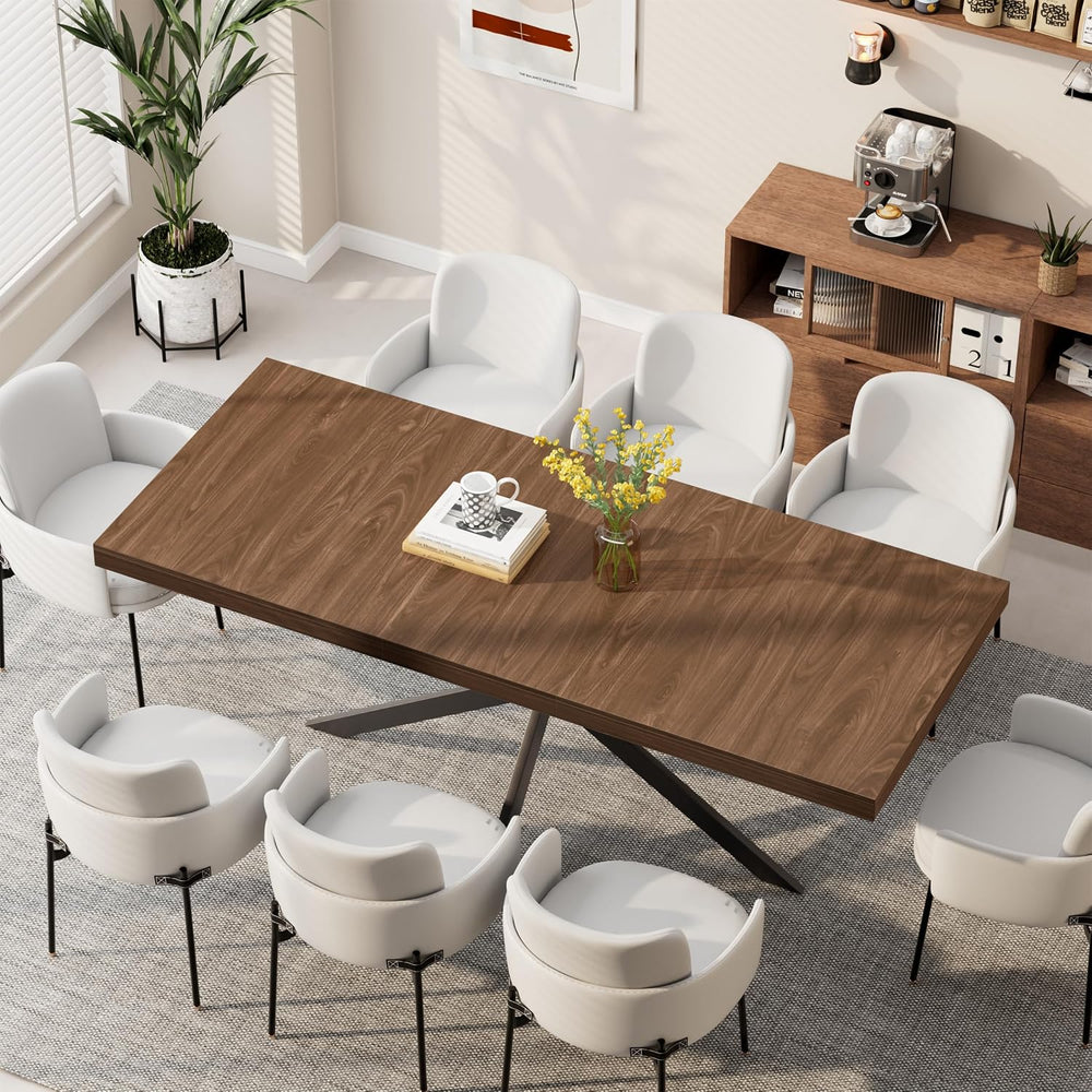 Extendable Dining Room Table for 4-6-8, Large 55''-70.9'' Woo...