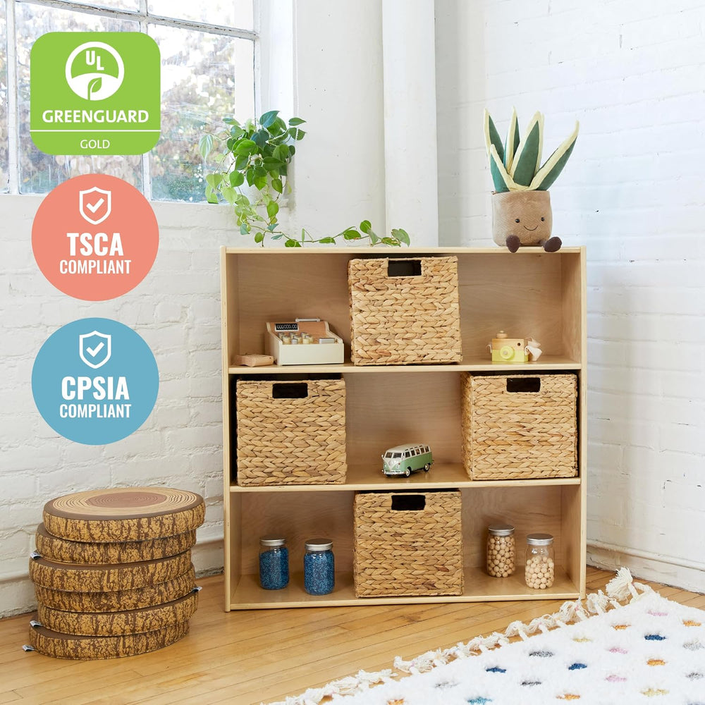 ECR4Kids Streamline 3-Shelf Storage Cabinet, 36in High, Natural | Durable bir...