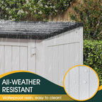 NUNU LAB Outdoor Storage Cabinet 36 Cu.Ft Garden Storage Shed Waterproof Lockable for Garden Hoses, Generator, and Lawn Mower