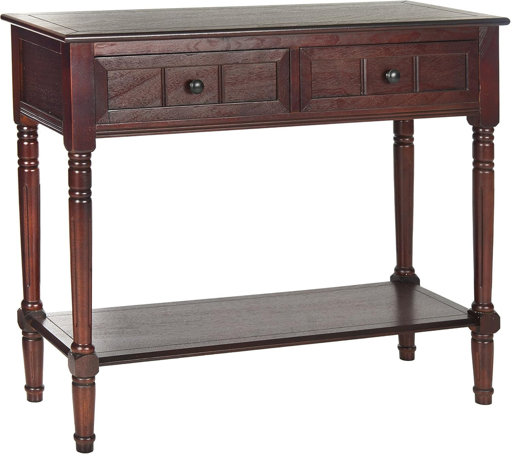 SAFAVIEH Samantha Wood Console Entryway Table, 35.8" Dark Cherry AMH5710D